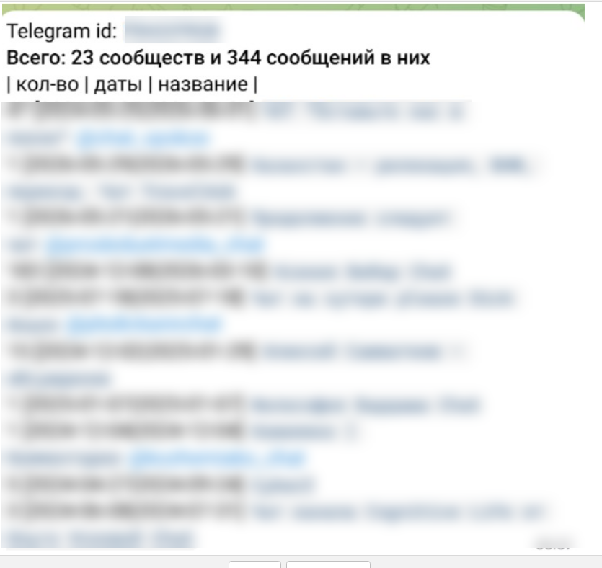 Результаты Imsg